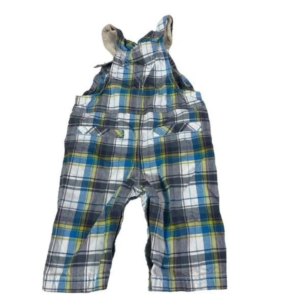 Genuine Baby from Oshkosh Overall Salopette Bib Plaid Jumper Size 6M
